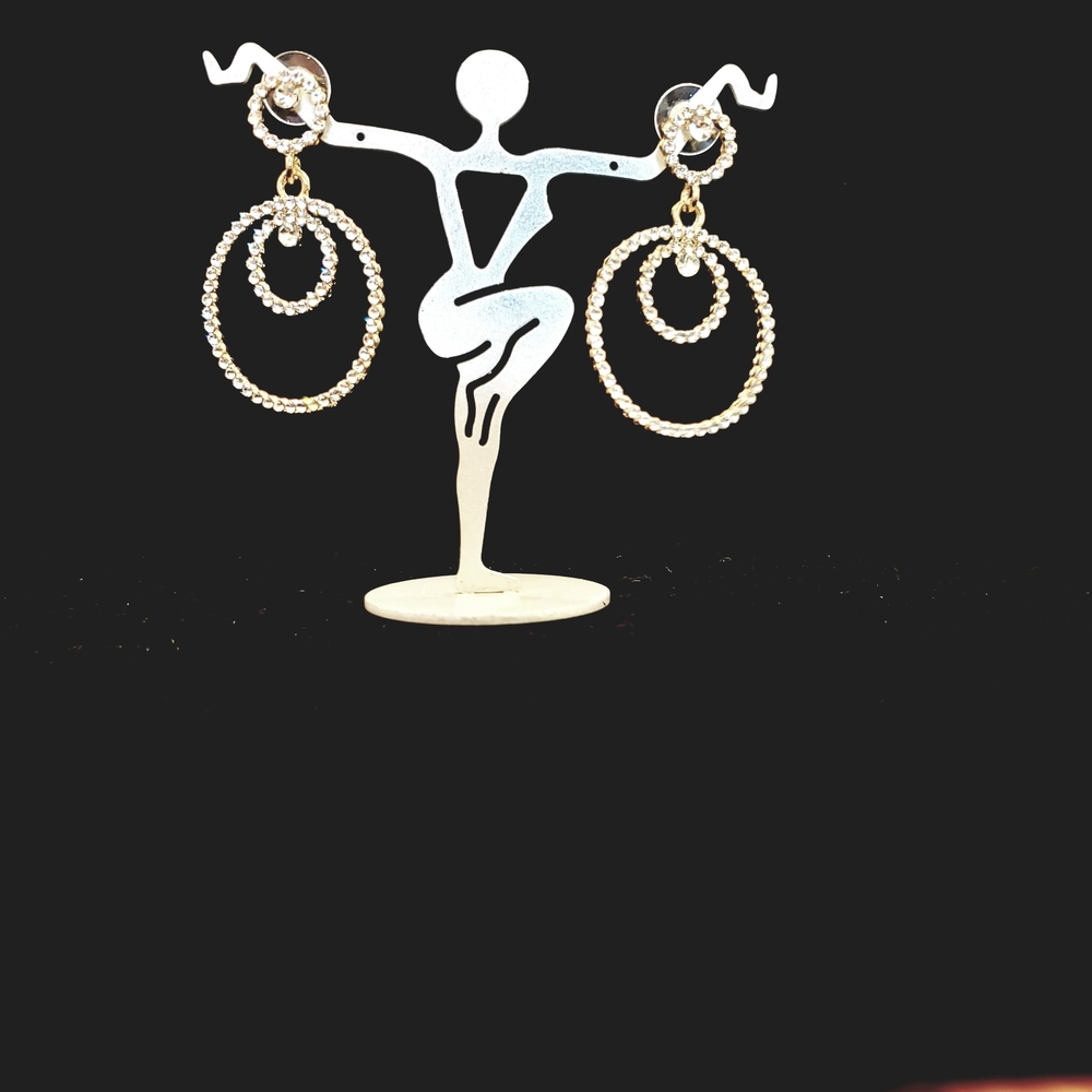 Elegant Gold and Silver Hoop Earrings